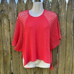 Billabong Island Castaway Raglan Knit Top Coral Sz M